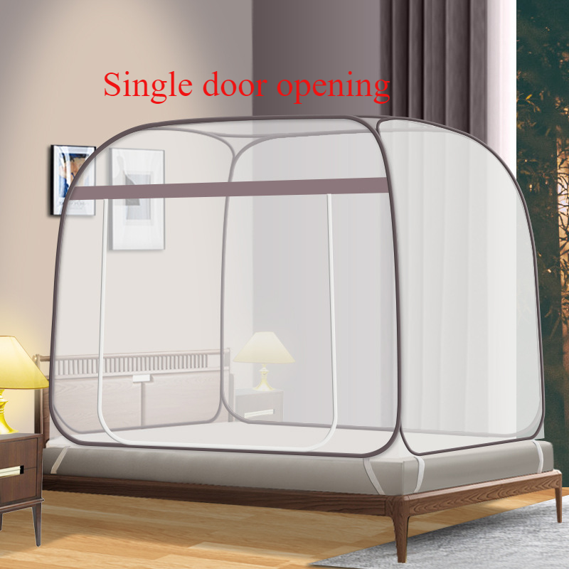 type de moustiquaire, aucune installation requise, aucun support requis, avec portes simples ou doubles, décoration de pièce, abordable: lit de 1,5 m (5 pieds) / Violet clair