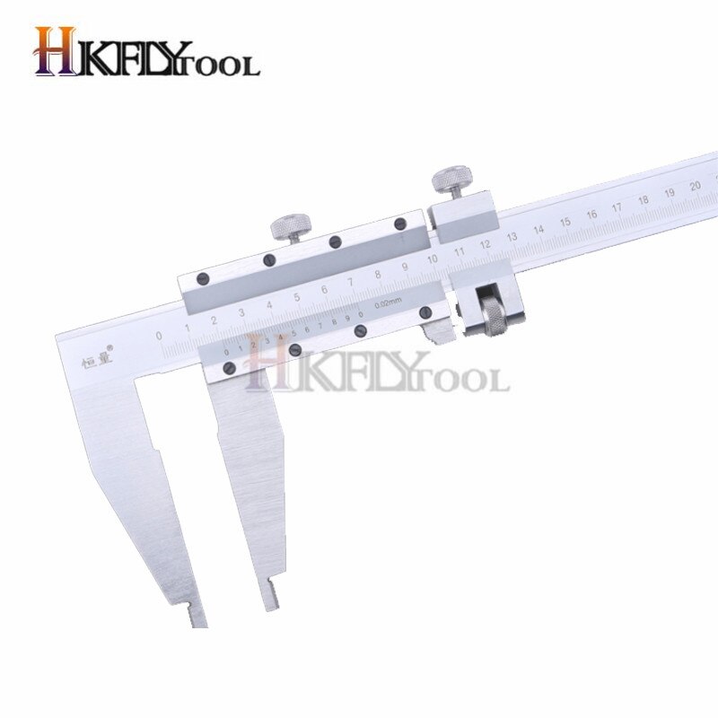 0-500mm Vernier Caliper Steel slide caliper with Nib Style Long Jaw heavy duty caliper measuring gauge tool