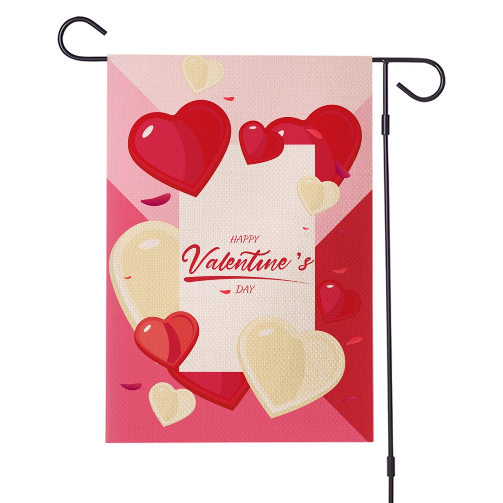 Valentijnsdag Tuin Vlag Straat Road Afdrukken Outdoor Decoratie Vlag Home Woonkamer Slaapkamer Decoratie Tuin Vlag: E