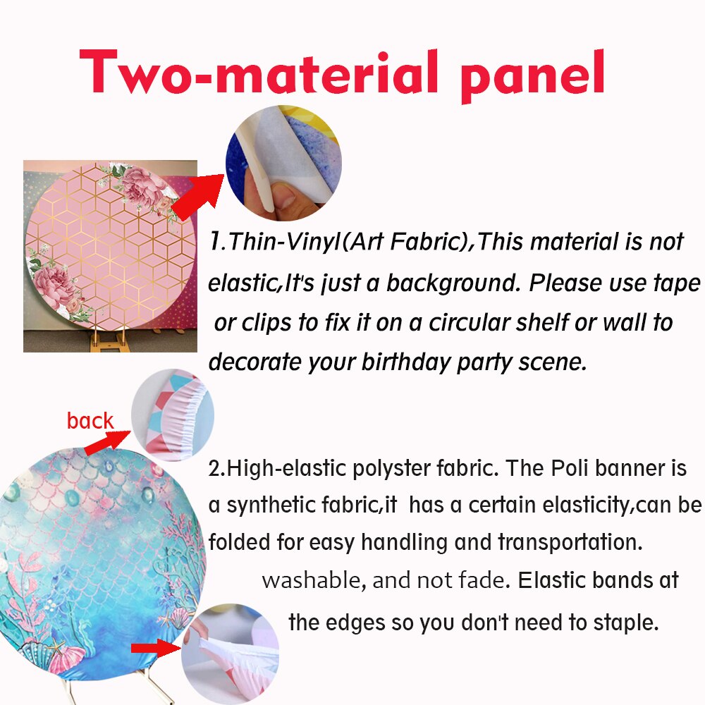 Rond cercle fond marbre table fête décor rose fleur de mariage fleur anniversaire bannière élastique cylindre plinthe couverture YY-286