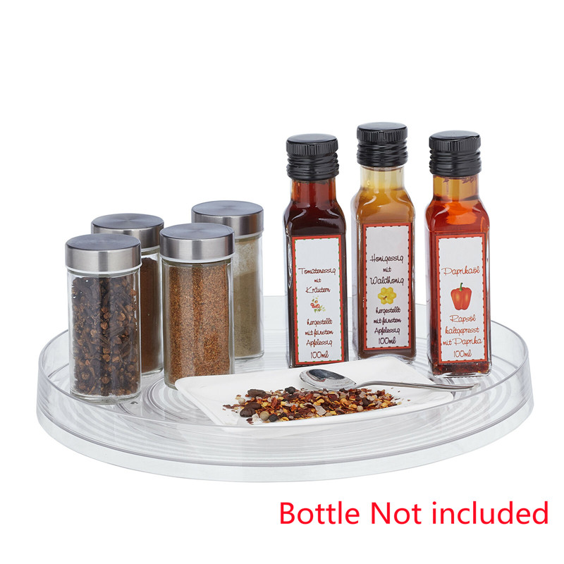 360 Rotating Seasoning Storage Rack 23CM Clear Rou... – Grandado