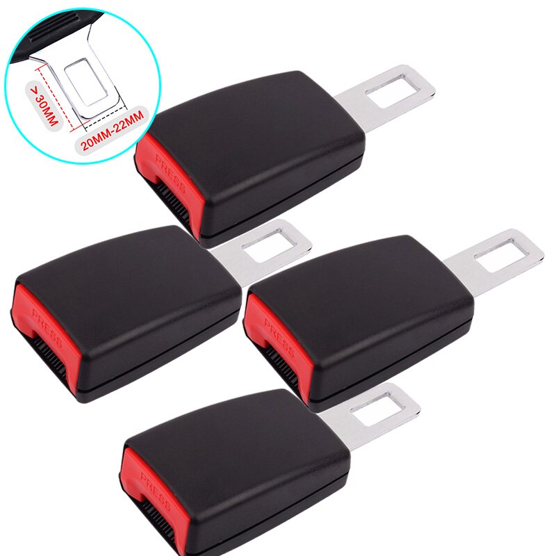 Universal Seat Belt Extender Staal Autogordel Gesp Voor 20-22Mm Tong Autogordel Clip Uitbreiding plug Gesp Seat Belt: WHITE