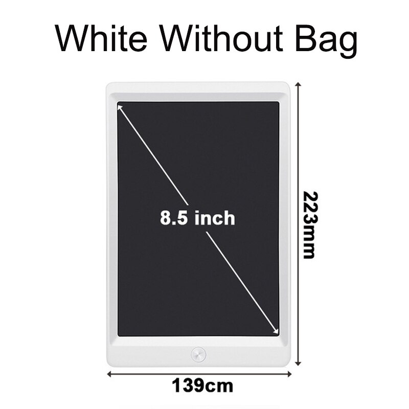 Portable Smart 8.5 10" LCD Writing Tablet eWriter Digital Drawing Writing Handwriting Electronics Graphic Tablets Message Board: 8.5 inch White