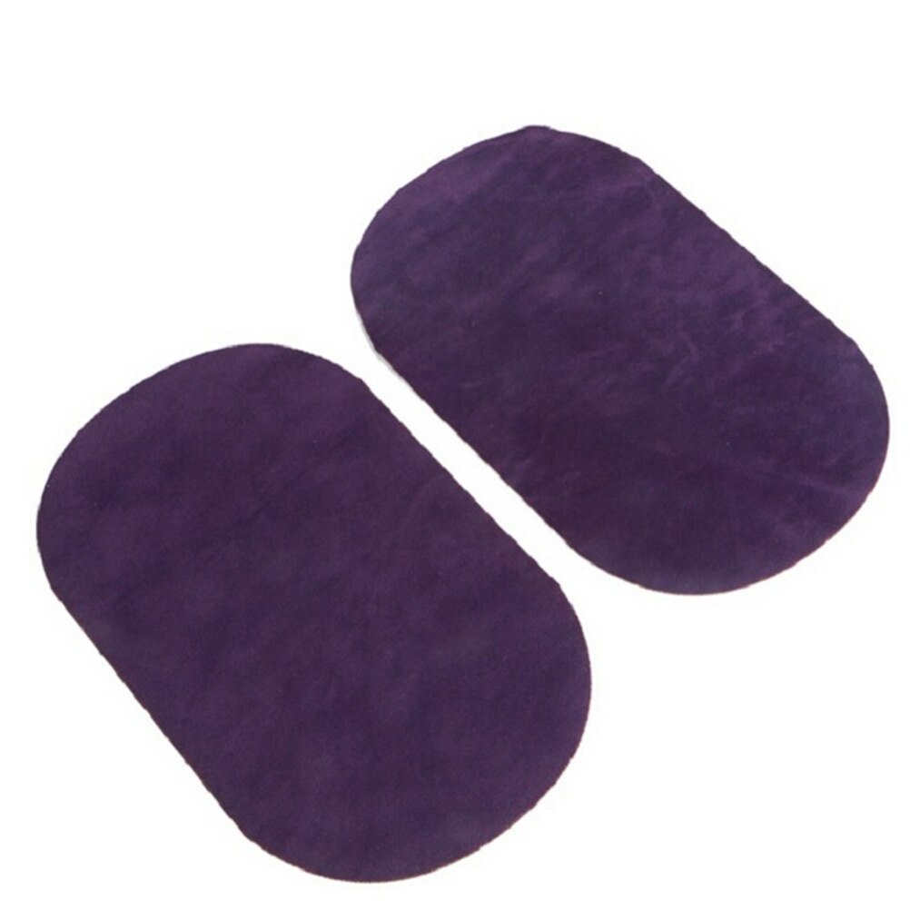 Lot de 2 patchs thermocollants ronds pour réparation de coudes et genoux, autocollants pour vêtements, accessoires vestimentaires: Violet