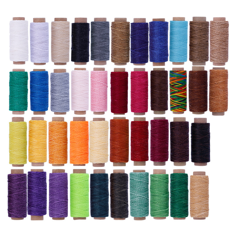 12M 150D 0.8 Mm Platte Gewaxte Naaien Lijn Dikte Gewaxt Draad Voor Leer Waxkoord Voor Leer Craft Hand stiksels Draad