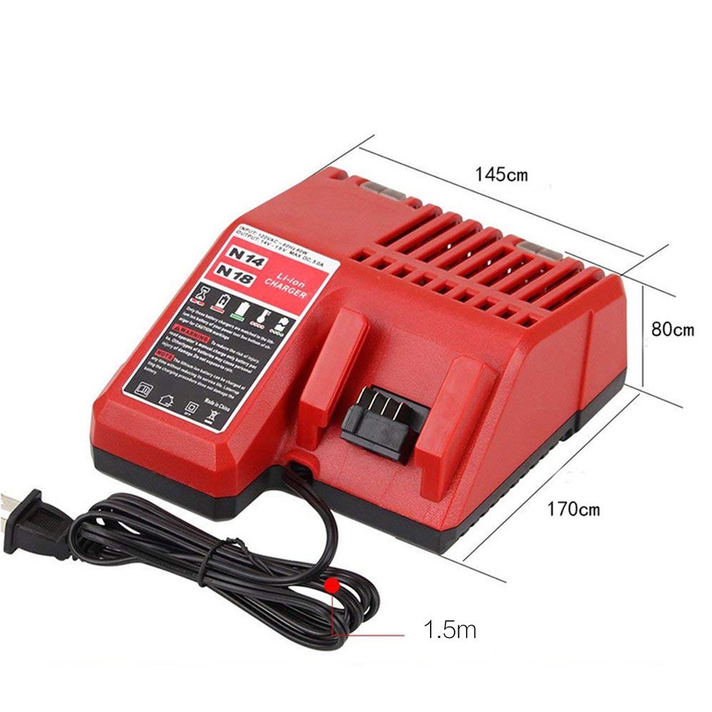 Li-ion batterioplader 110-240v hurtig litiumbatterioplader til milwaukee  m18 48-11-1815 48-11-1828 48-11-2401 48-11-2402