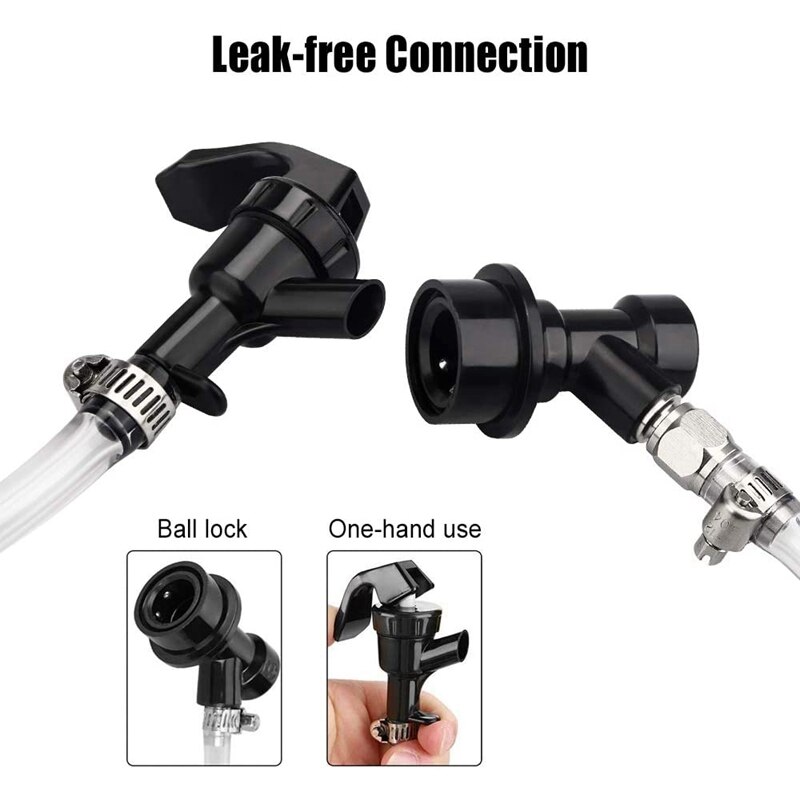 1/4Inch Ball Lock Beer Line Assembly Liquid Line Tap Ball Lock Quick Disconnect Faucet Kit Keg Wine Dispensing Fitting