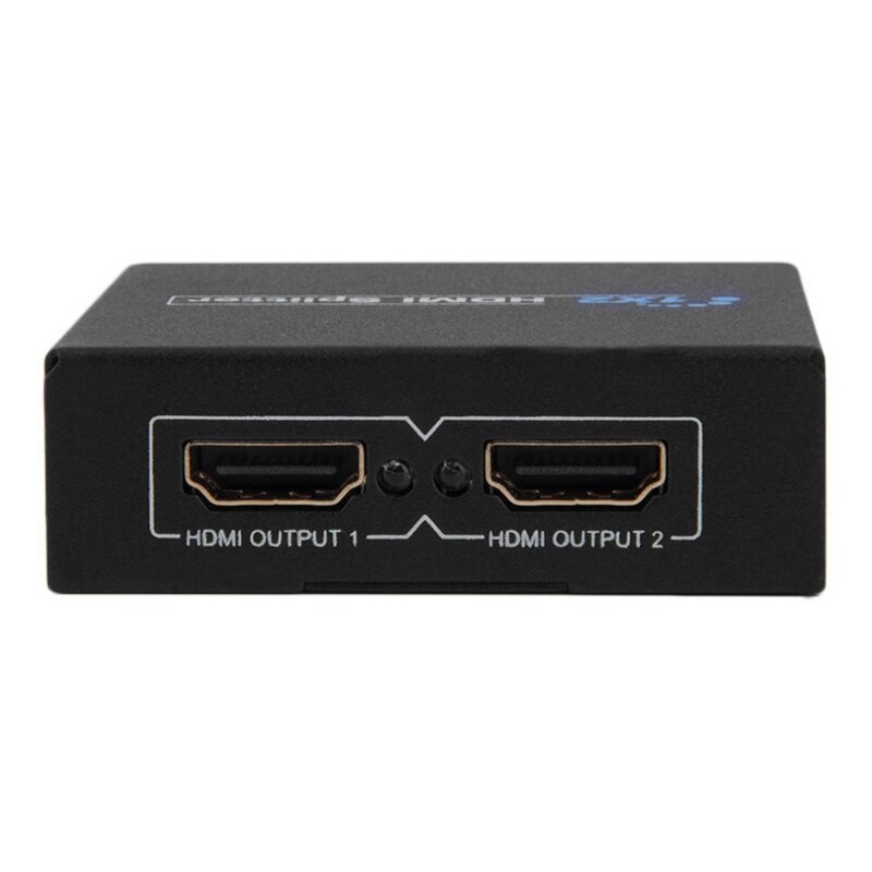 2 Port HDMI 2K Y Splitter 1 in 2 Way Output Mirror Display o Video HD V 1.4 EU Plug