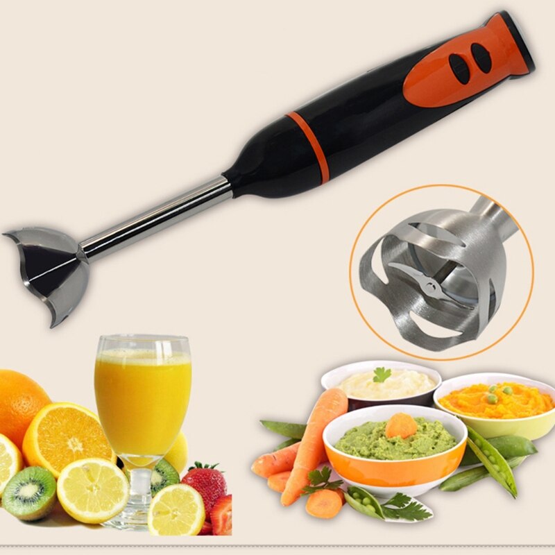 Powerful 300W 4-in-1 Hand Immersion Hand Blender 2 Speeds, Includes 304 Stainless Steel Stick Blender, 600ml Mixing Beaker