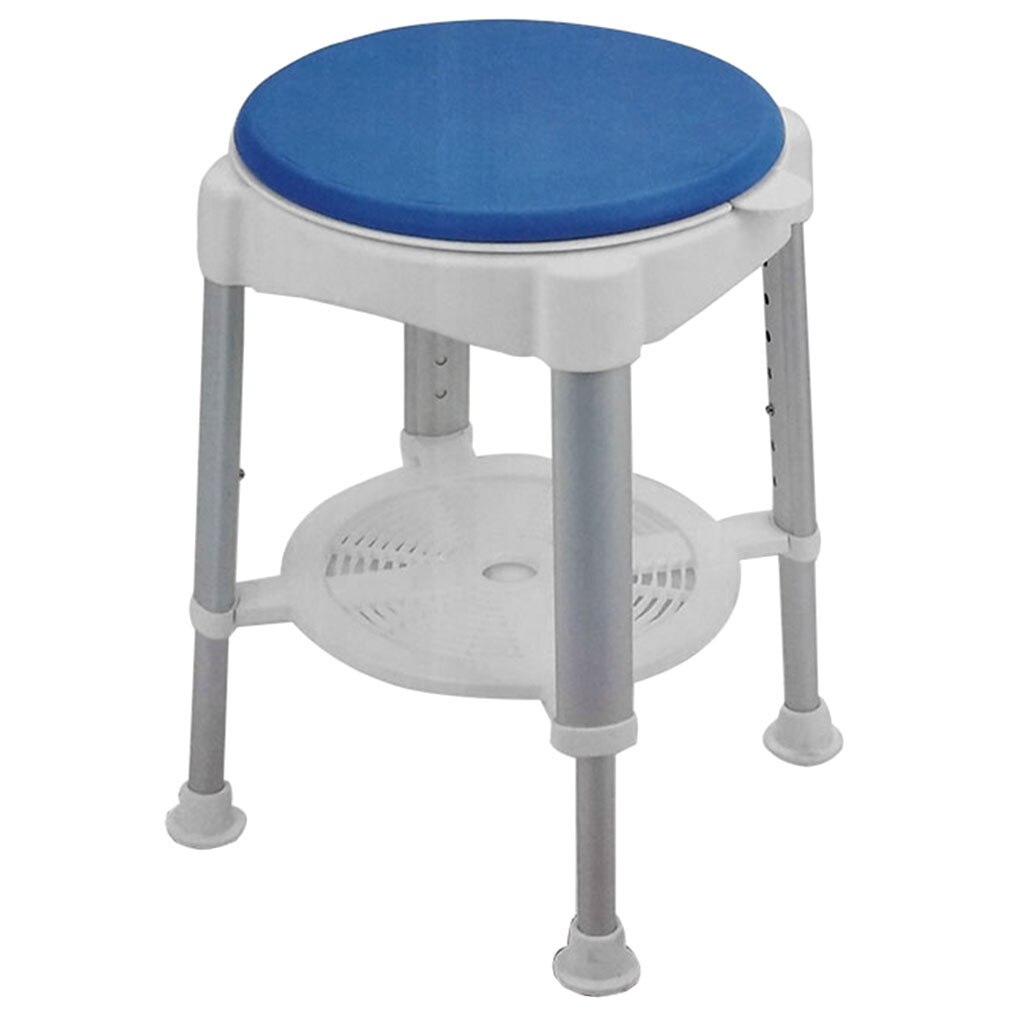 AntiSlip Adjustable Height Bath Stool Swivel Shower Stool Heavy Duty