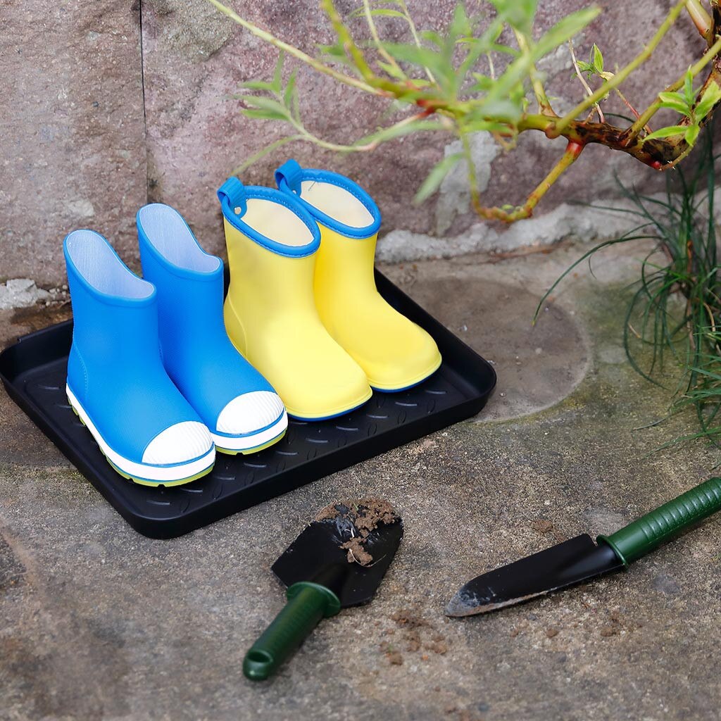 Multi-Purpose Garden Outdoor Boot Mat Tray Boot Mat And Tray for Floor Protectio Plastic Mud boots shoe plate Seasoning storage