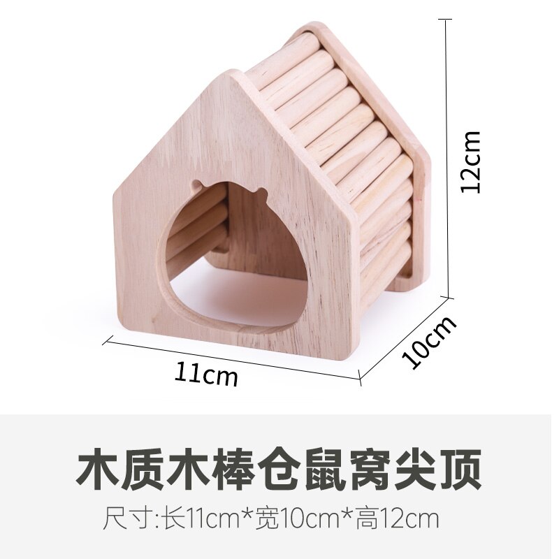 Wooden Hamster Multi-room Hamster Maze Toy Hamster Cage Landscaping Supplies Hamster Shelter Hamster Accessories Hamster Nest: 010