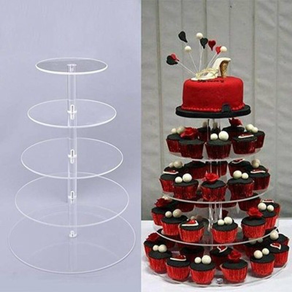 3/4/5/6/7 lag fødselsdag værktøjer fest rack dekoration kage rack rundt akryl kage rack kage rack demontering hjem  mj71710