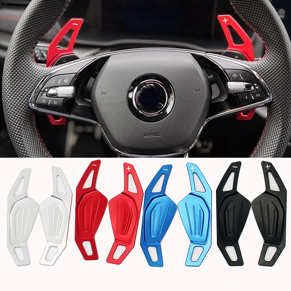 Pagaie cambio per Skoda ENYAQ iV Octavia Scout RS VRS A8 MK4 Karoq Kodiaq 2021 Sportline Volante per auto DSG Estensione ingranaggi
