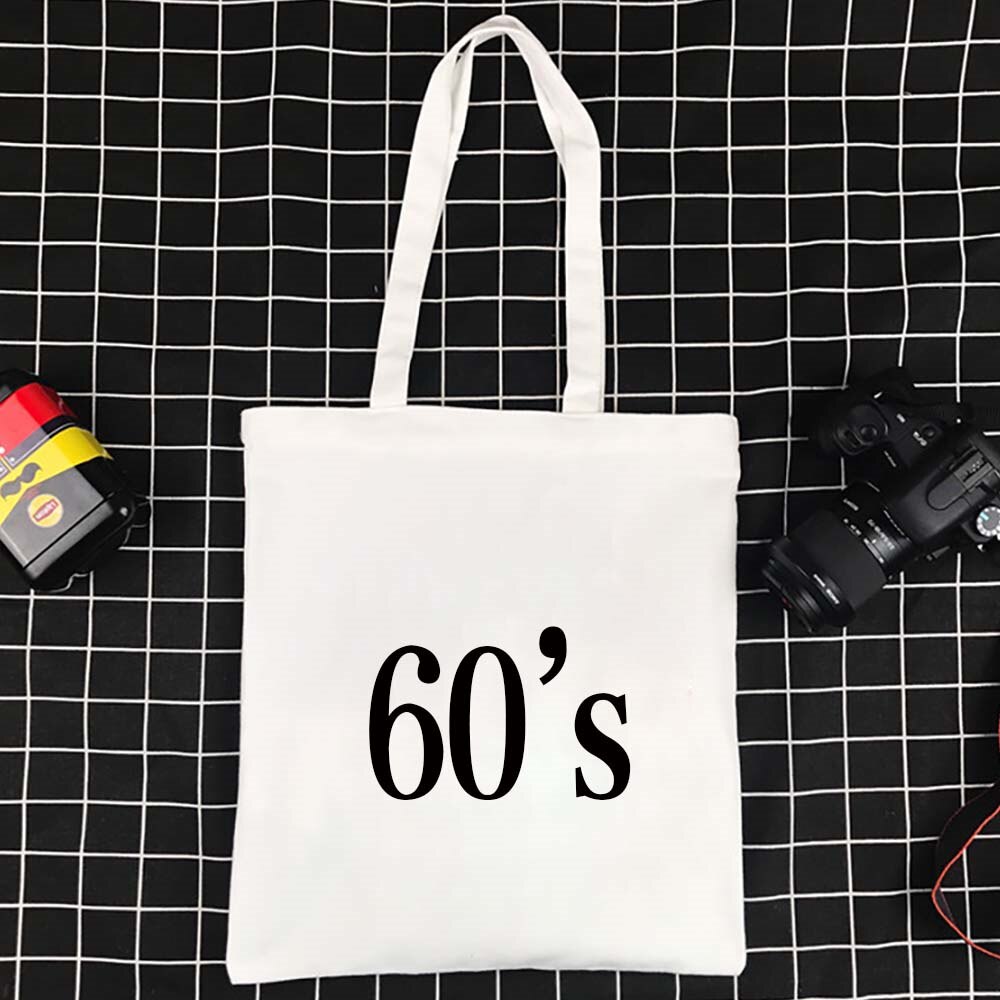 Frauen Käufer Einkaufstaschen Gedruckt Jahre Serie Weibliche Leinwand Tote Schulter Eco Handtasche Wiederverwendbare Faltbare Tasche: Jahre 008