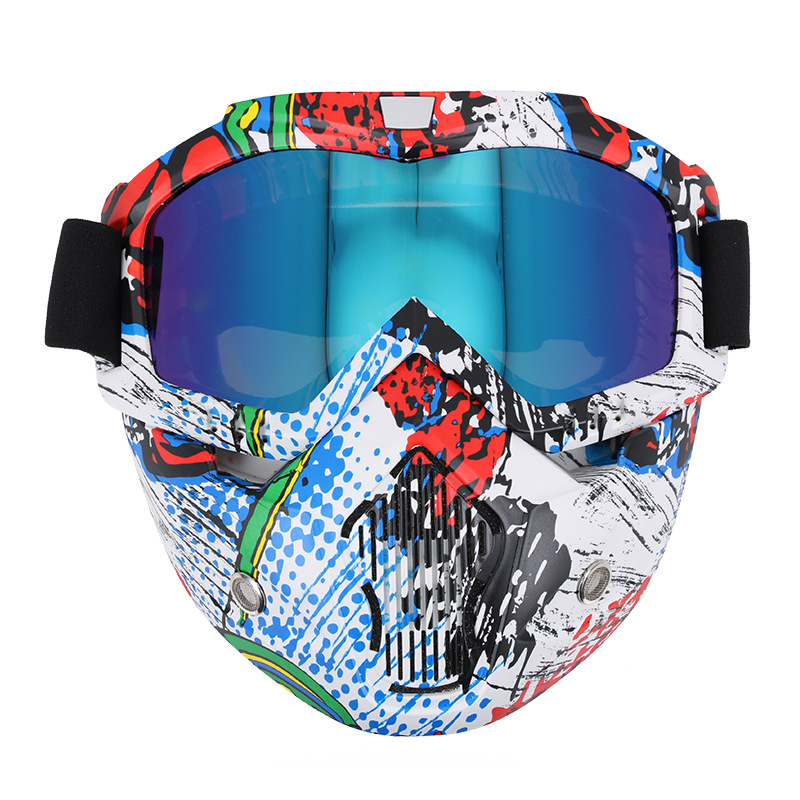 Fahrrad brille Maske Motocross Brille MTB ATV MX UV-Schutz wind dicht Anti-Fog-Schutz abnehmbar verstellbar Gafas Protectoras