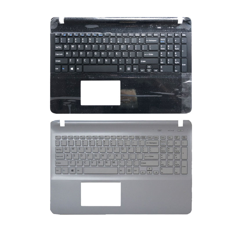 Clavier d'ordinateur portable us pour sony Vaio SVF152A29M SVF152a29u avec couvercle supérieur Palmrest