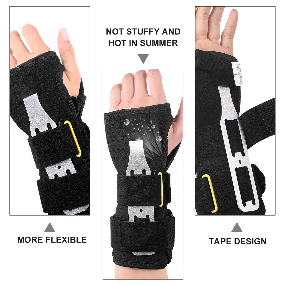 Breathable Wrist Brace Sprain Fracture Fixation Cover Support Wrist Fixing Strap Carpal Tunnel Splint (Left Hand/Right Hand)