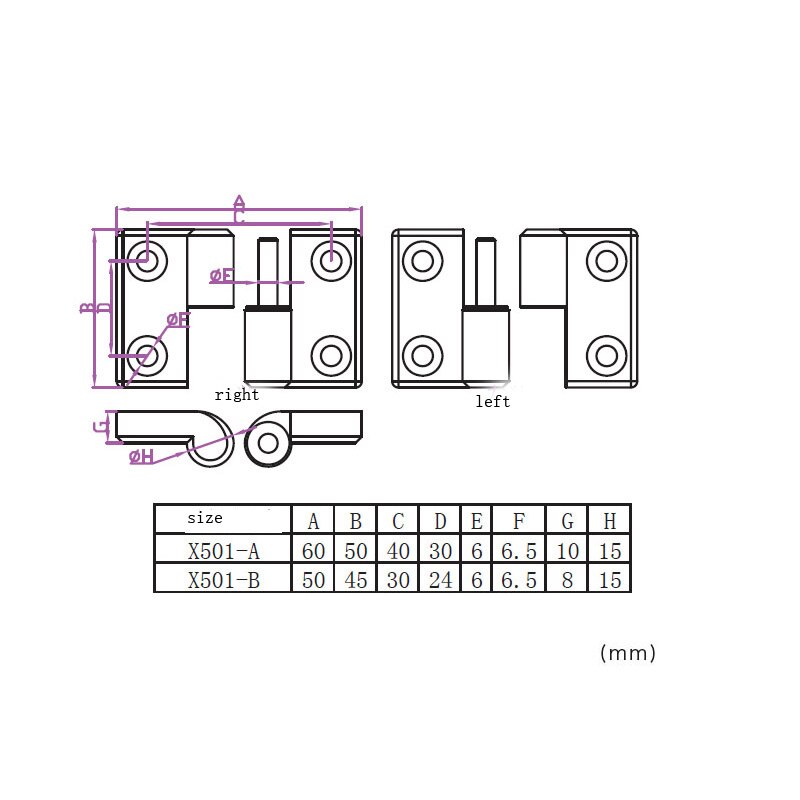 Plastic Door Hinge Nylon Coupling Head Partition Panel Detachable Hinges for Public Toilet Door