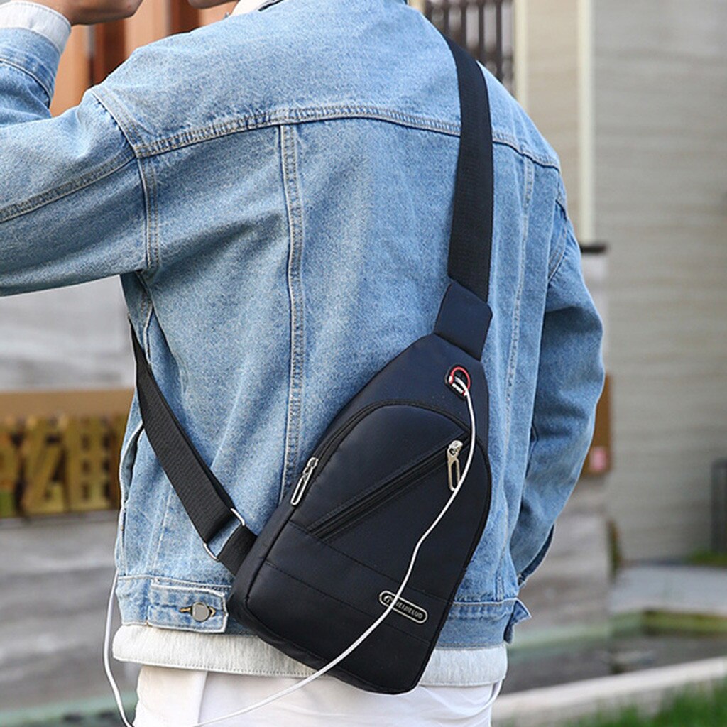 Unisex Waterproof Crossbody Bag Sports And Leisure Shoulder Bag Outdoor Chest Bag Casual Nylon Messenger Bags