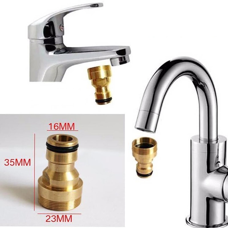 Universal 23 mm Home Male Quick Threaded Tap Connector Adaptor Car Garden Water Hose Pipe Spray Kitchen Bathroom Garden Tools