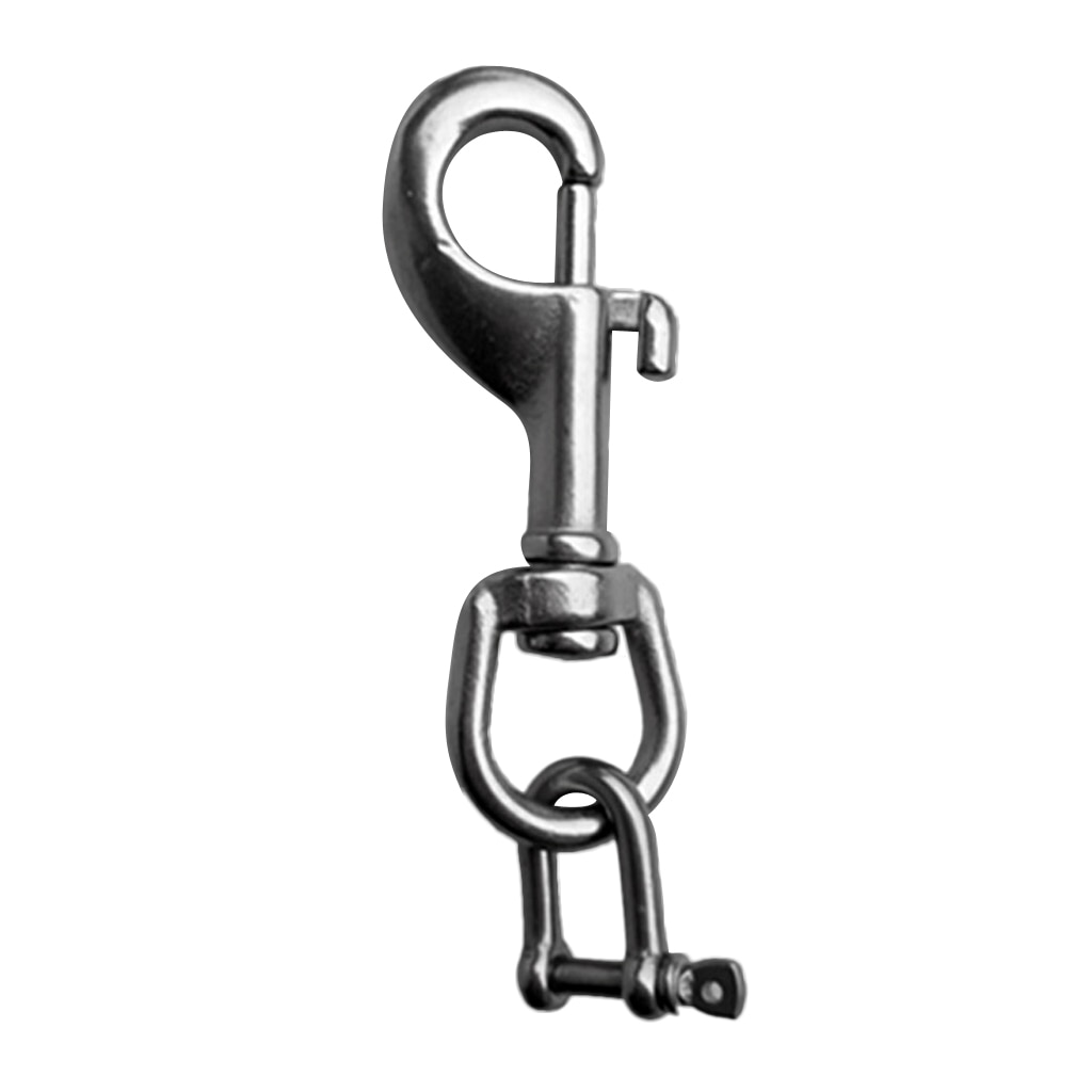 Marine 316 Stainless Steel Diving Camera Holder Bolt Snap Clip Shackle Equipment Diving Bolt Snap D Ring Shackle Scuba Diver