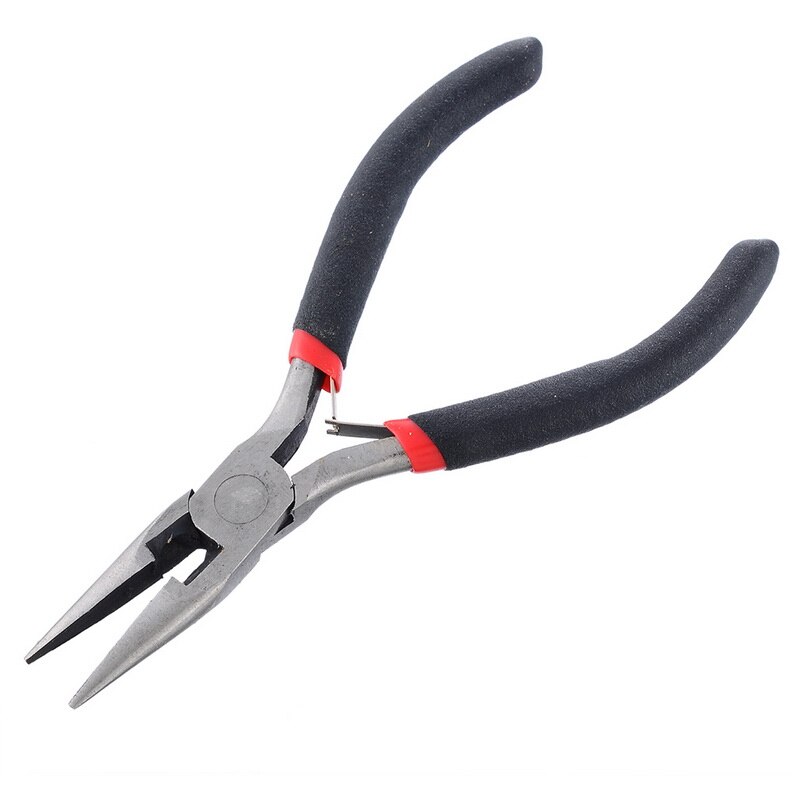 Jewellery Making Tools Beading Pliers Cutter Round Flat Wire Side Cutters Kit Set DIY Craft Tool 1Pcs Long Needle&Round Nose: Flat mouth 12.5cm