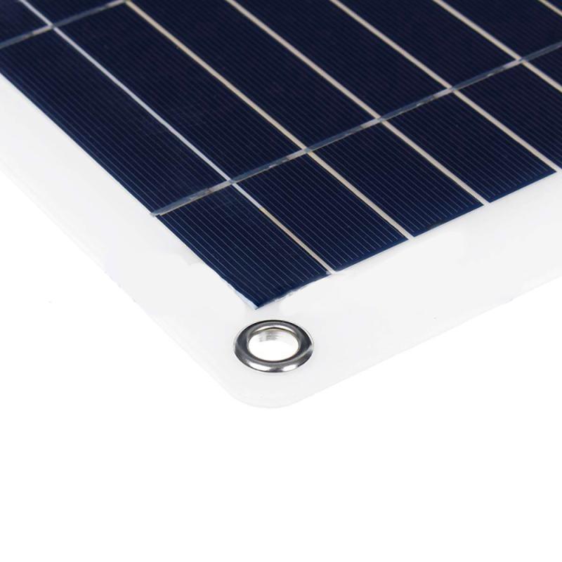 50W Solar Panel Portable Flexible Solar Panel Double USB 12V with Car Charger Crocodile Clip Outdoor Charger Panel Regulator