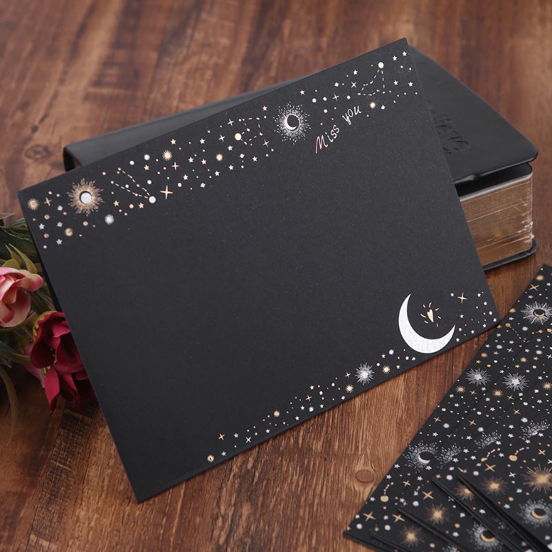 6pcs/pack Starry Sky Writing Letter Envelope Romantic Small Fresh Japanese Style Letter Bag