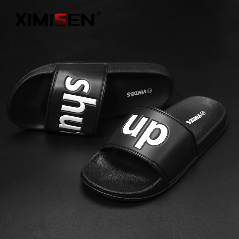 XIMISEN Männer Hausschuhe Große Größe 39-46 Herren Schuhe Atmungs Strand Sandalen Hausschuhe Keil Schwarz Weiß Flip-Flops Männer rutschen