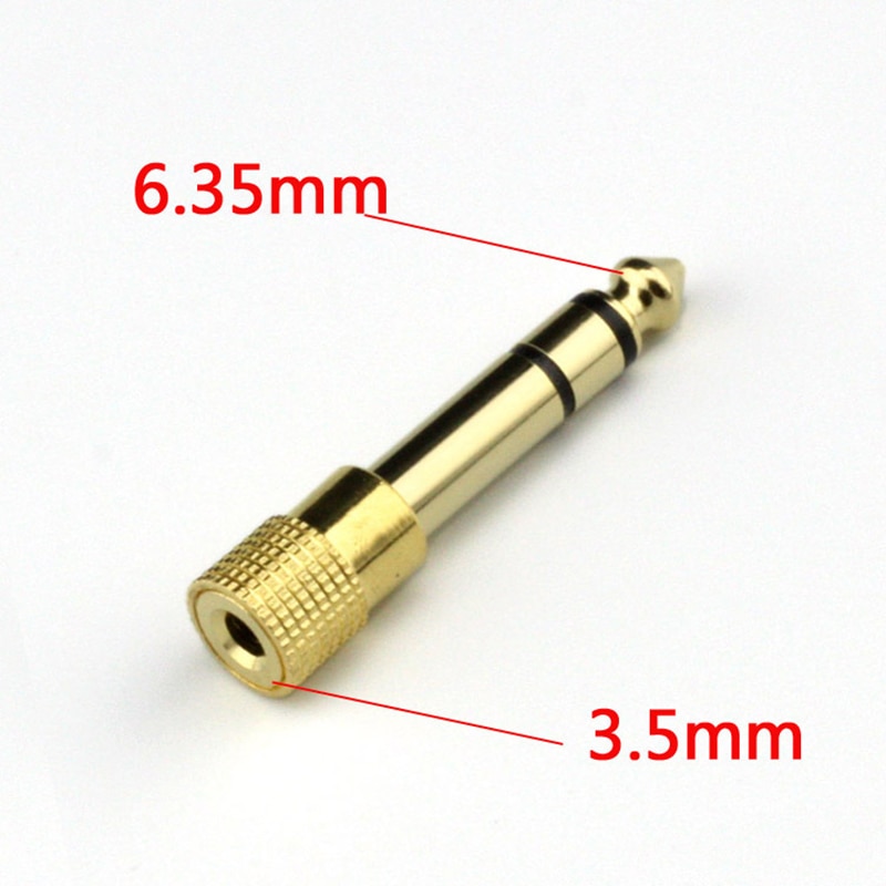 1 Pcs Jack 3.5Mm Vrouwelijk Naar 6.35Mm Male Plug Connector Hoofdtelefoon Versterker Audio Adapter Microfoon Aux Converter