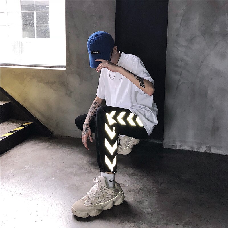 Hip hop dans kostume reflekterende bukser mænd/kvinder sport jogger street dance tøj bukser piger jazz hiphop bukser 2222