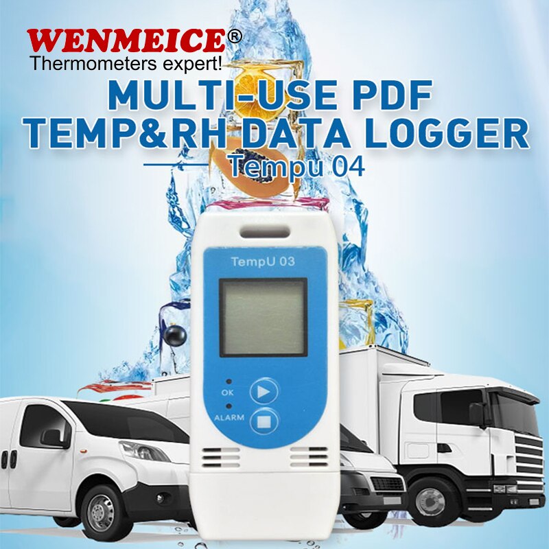 Data Logger Multi-use USB Temperature Datalogger Reusable TEMP Recorder With 32000 Record For Logistics Cold Chain