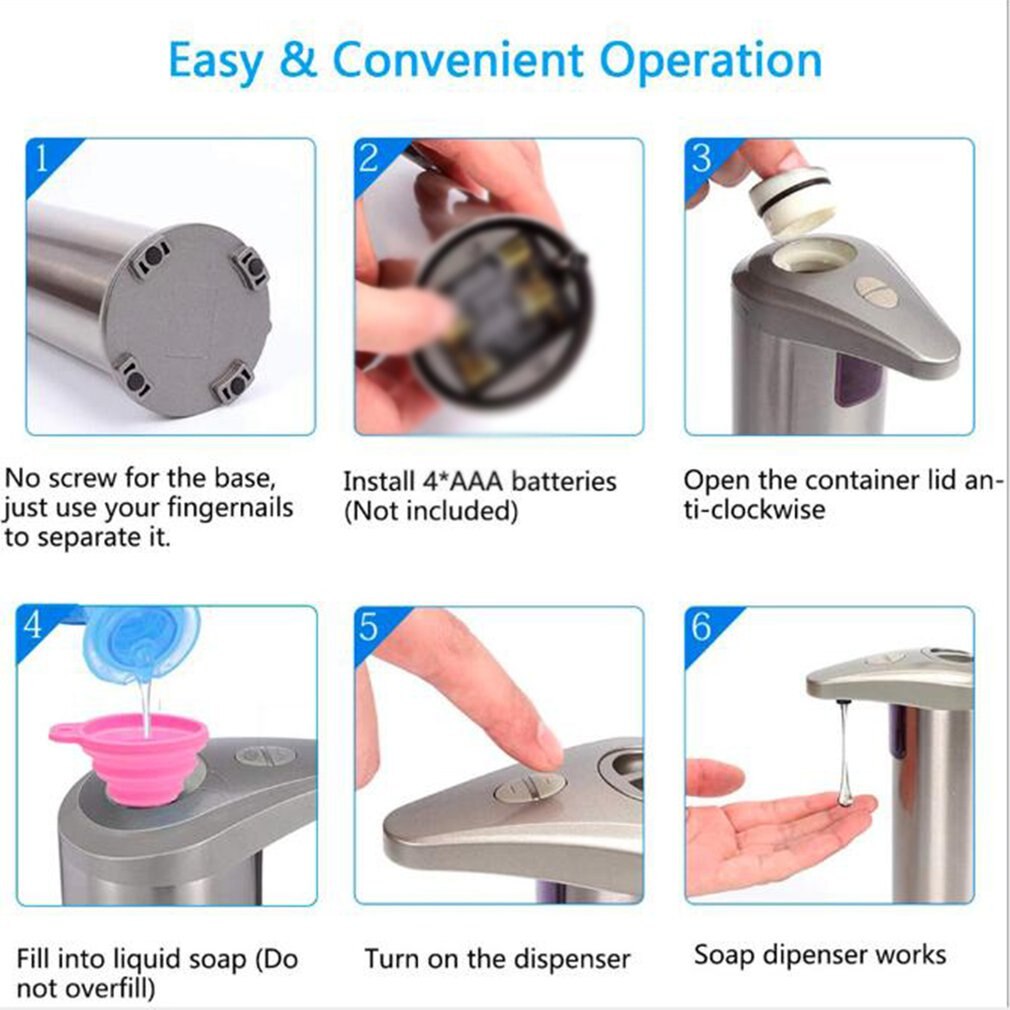 Automatic Automatic Soap Dispenser With Sensor Infrared Soap Dispenser With Waterproof Base Touchless Foam Soap Dispenser