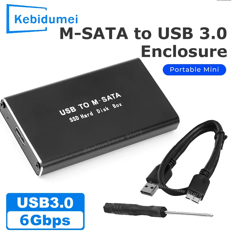 mSATA zu USB 3.0 SSD Gehäuse Gehäuse Mini SATA USB Adapter Externe Solid State Disk Box für PC Laptop 30x50 mSATA HD Festplatte