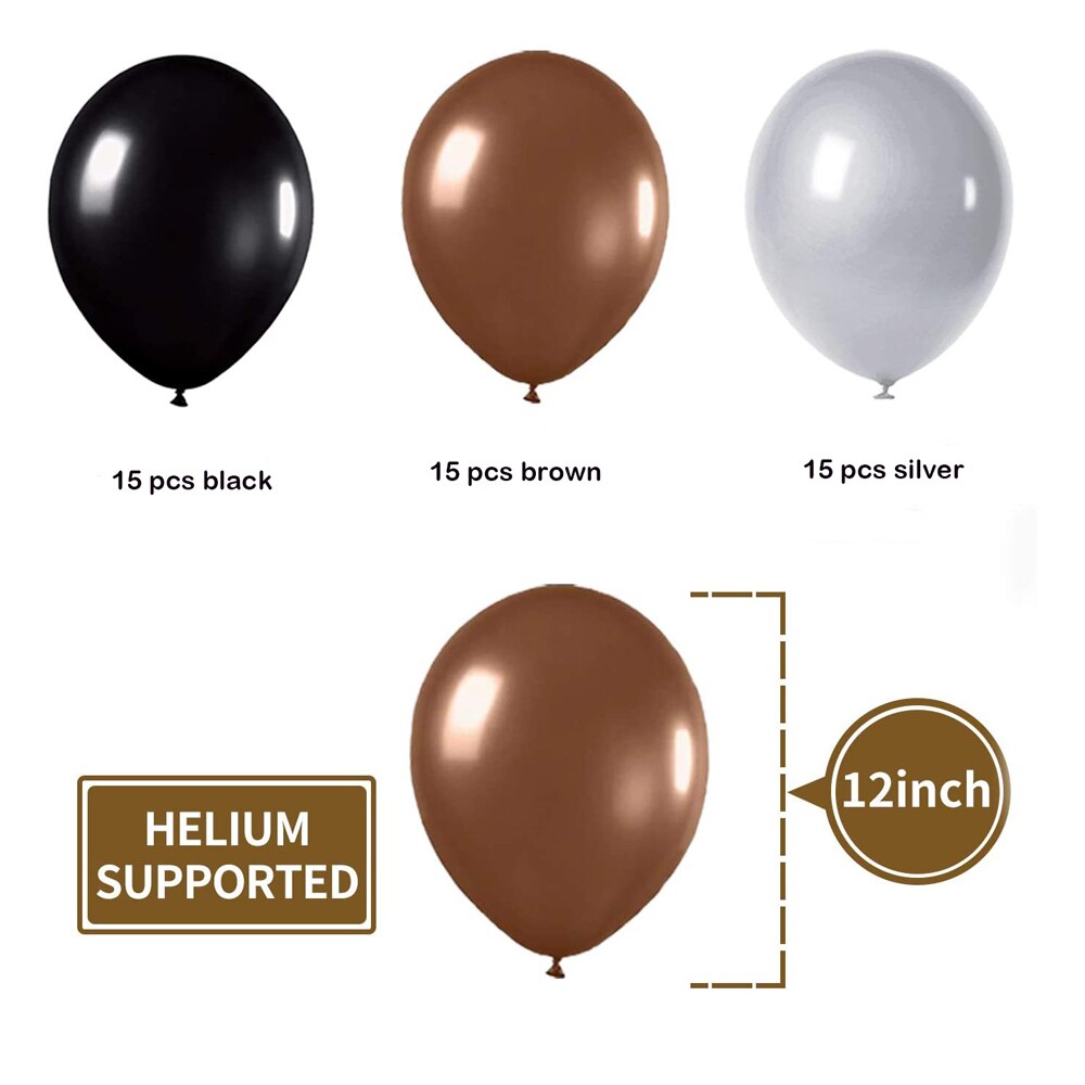 49 Pcs It is Your Birthday Banner Brown Black Silv... – Vicedeal