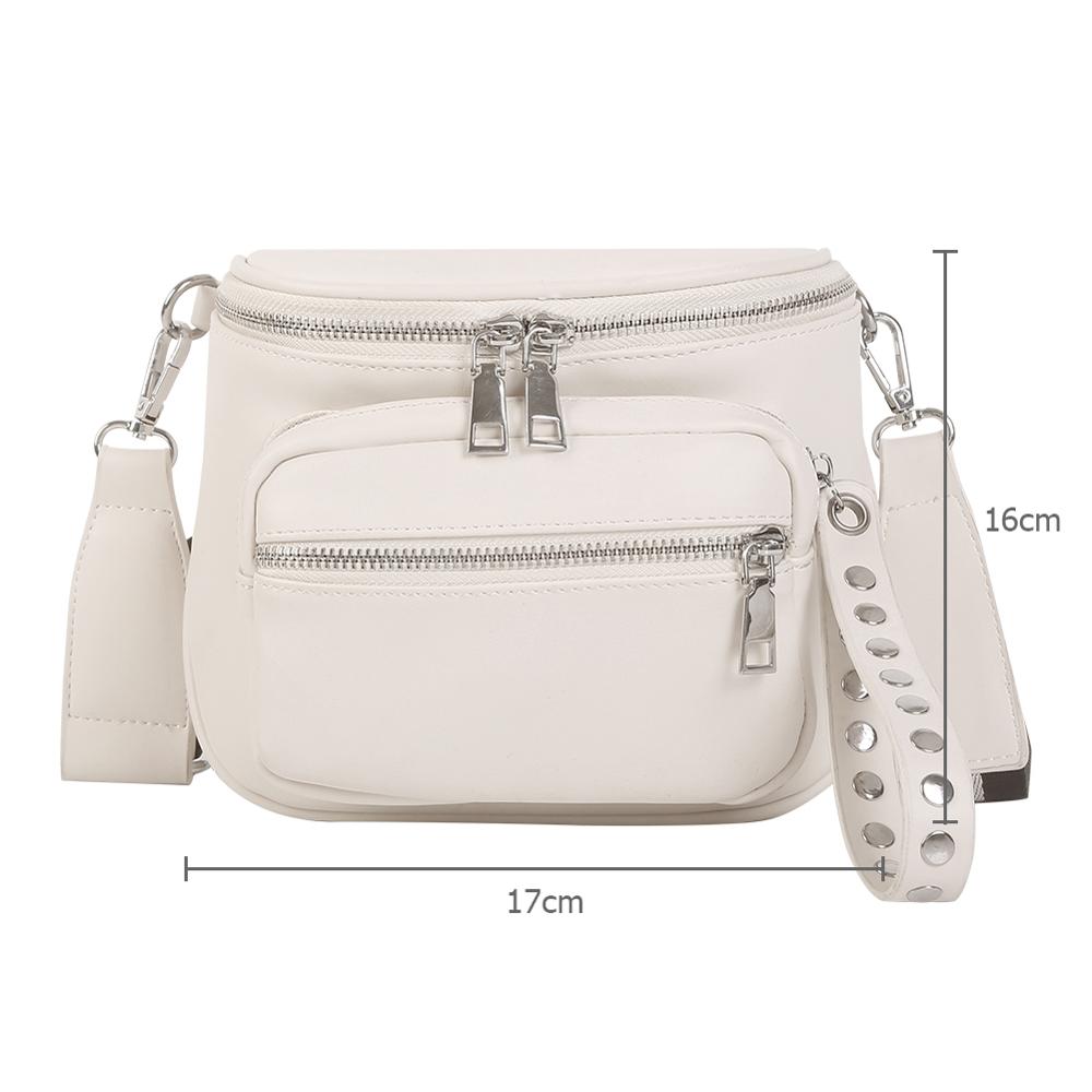 Female Casual Solid Color Shoulder Messenger Handbags Women Leather Large Capacity Zipper Crossbody Bags bolsa feminina