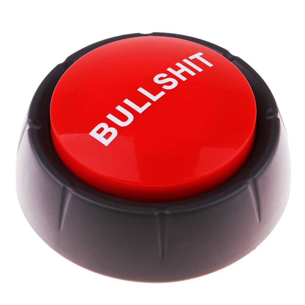 1pc Bullshit Alert Button Tabletop Joke Prank Press Button Toy Supplies