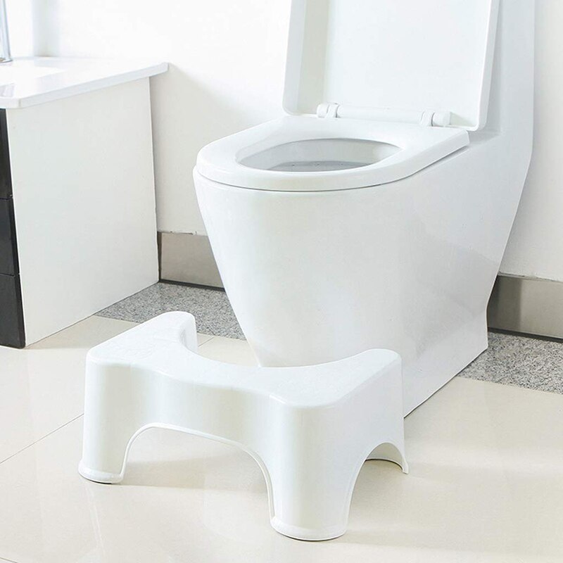U-formet huk toiletskammel skridsikker pude badeværelse hjælper hjælper fodsæde lindrer forstoppelse bunker 39 x 22.5 x 17cm