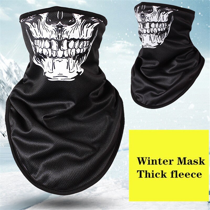 Winter Fleece Ski Scarf . Cycling Snowboard Equipment Bandana Headwear Mask Neck Triangle Thicken Warm Women Men Skull Bibs: NO.9