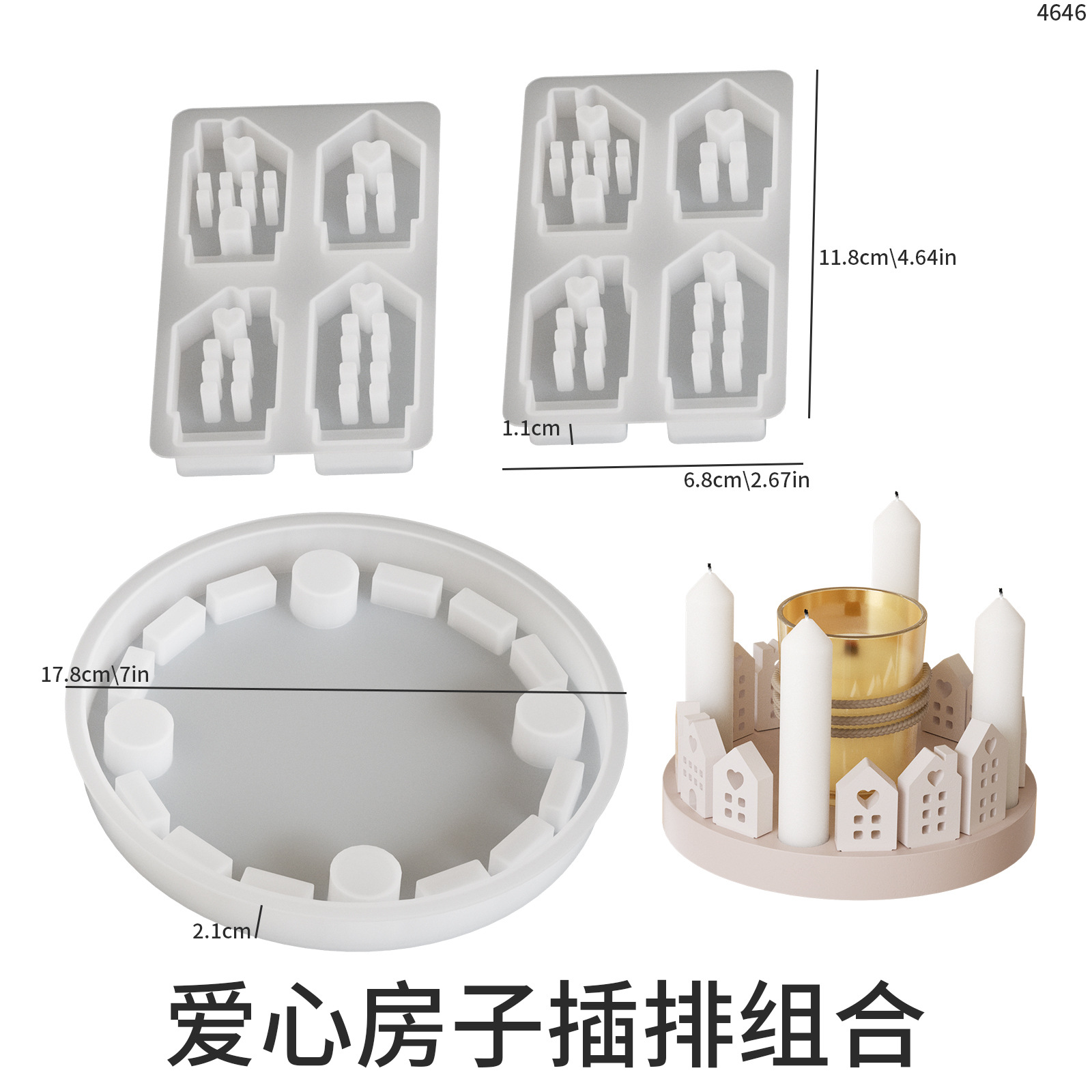 Fai da te casa europea candeliere in gesso ornamento creazione di stampi scheletro foglie d'amore impostato di stampi in silicone per casa di uccelli: Grigio chiaro