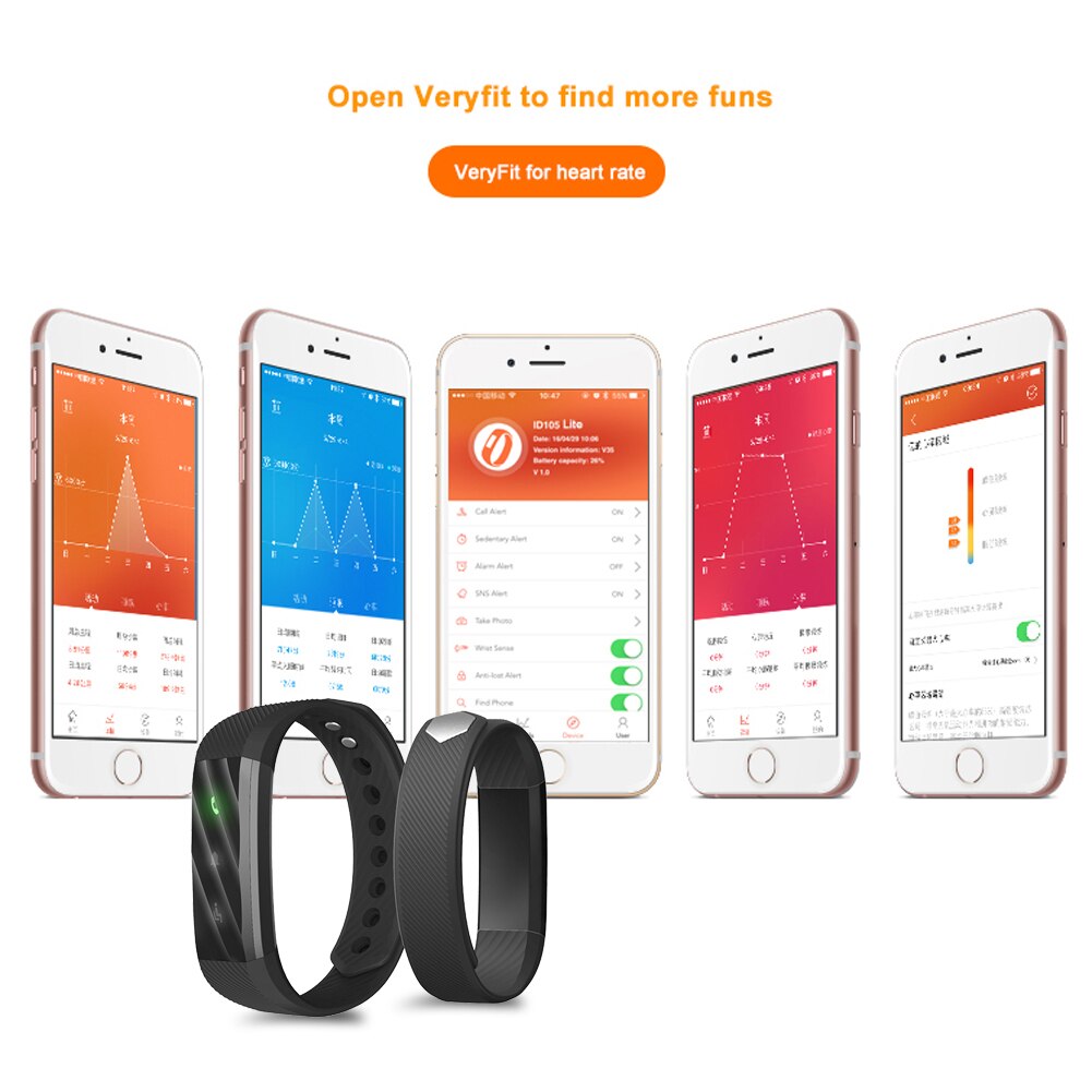 ID115 Lite Smart Armband Fitness Tracker Stappenteller Activiteit Monitor Mobiele Telefoon Monitoring Sport Armband