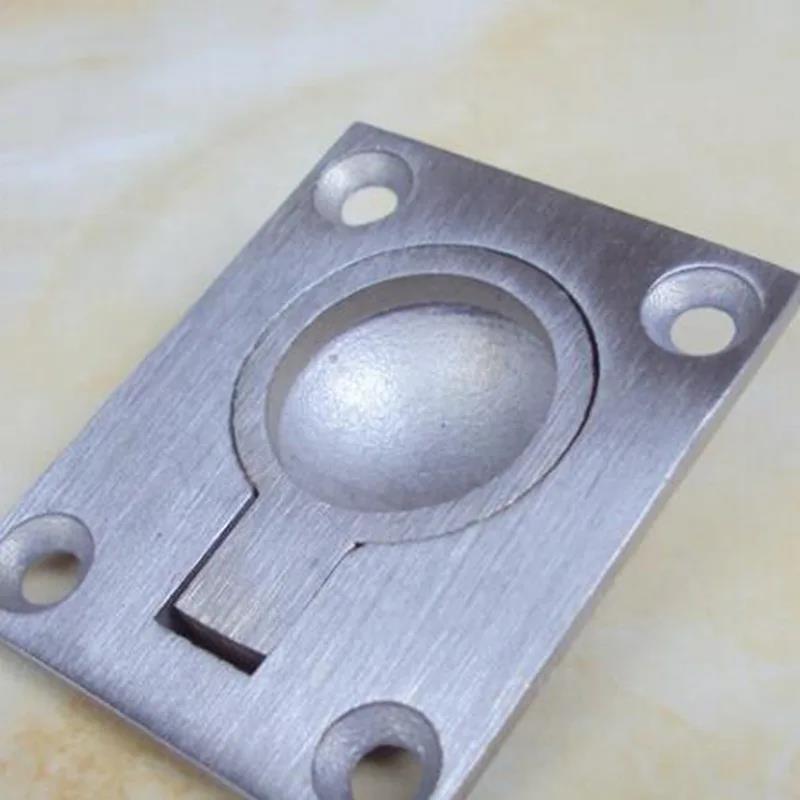 Loquet de poignée de trappe de bateau en acier inoxydable, Psych, armoire, montage encastré, anneau de levage, couvercle de pont nervuré, structure au sol: Argent