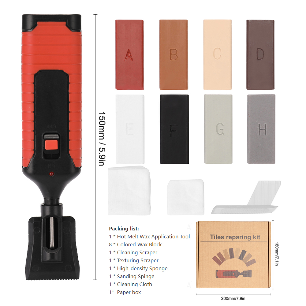 Ceramic Tile Repairing Tool Set Scratch Repairing Crack Fill Tile Surface DIY Floor Repair Kit Fix Wax Scratches Mending Tool
