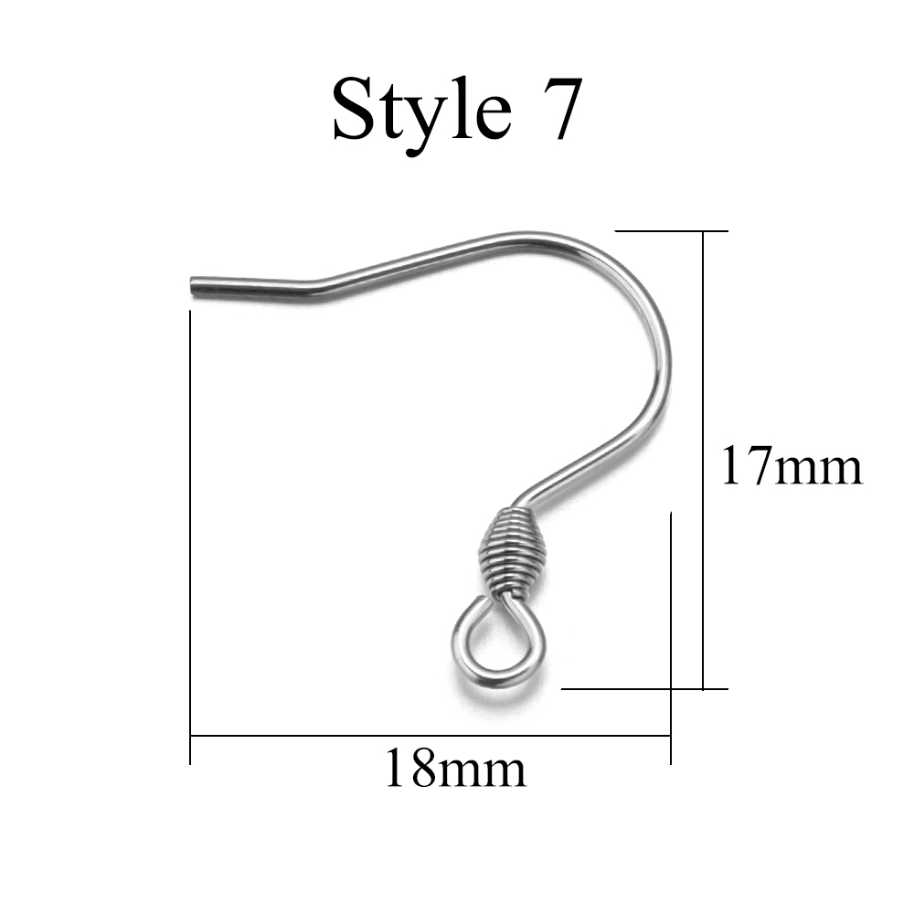 50 unids/lote de ganchos para pendientes de acero inoxidable hipoalergénicos para hacer joyas, gancho para la oreja, pendientes Diy, cierres para pendientes, accesorios: Azul
