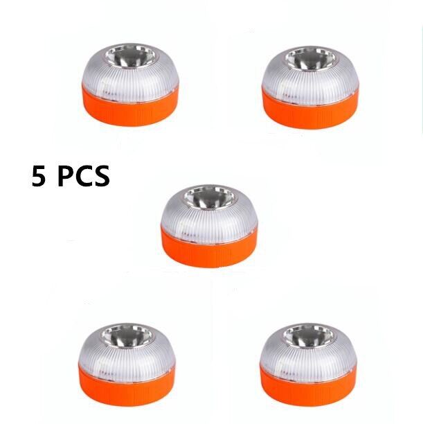Wiederaufladbare LED Auto Notfall Licht V16 Taschenlampe Magnetische Induktion Strobe Licht Straße Unfall Lampe Leuchtfeuer Sicherheit Zubehör: 5 Stck USB gebührenpflichtig