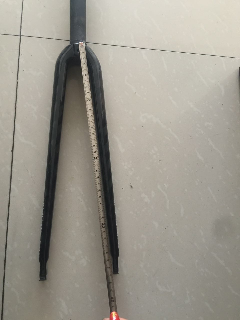 In stock Full carbon fiber road bike front fork 700c carbon V brake 12K glossy bicycle fork