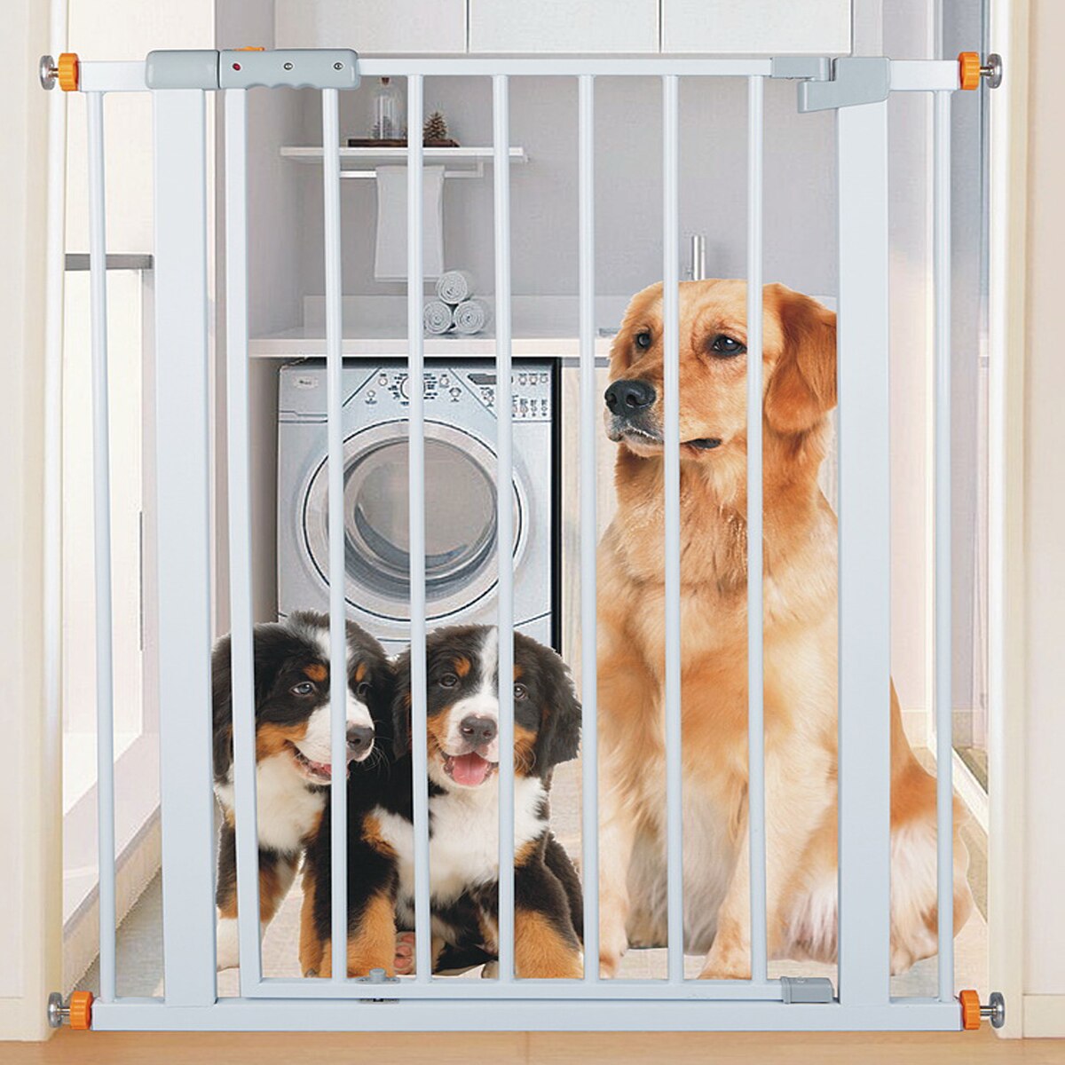 4pcs Pressure Baby Gate Screw Threaded Spindle Rods Walk Thru Gates Accessory - M10 x 10MM Baby Safe Doorways