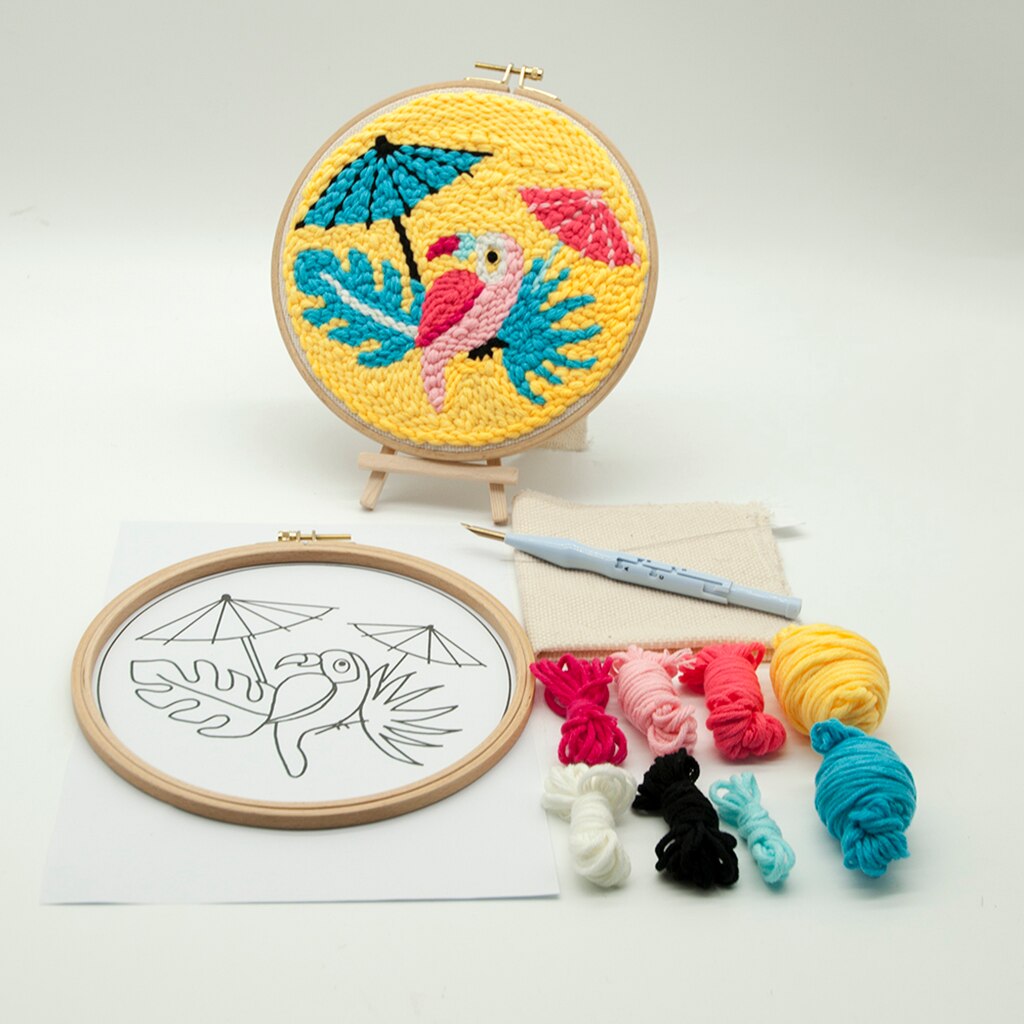 Stansnål broderi startpaket båge diy handarbete hantverk för barn vuxna
