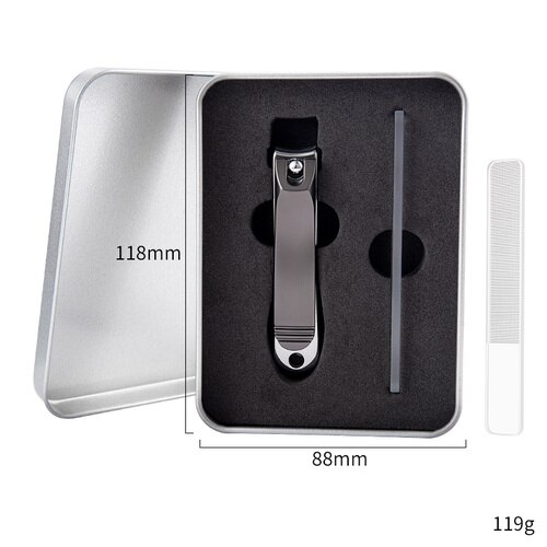 Wide Jaw Nail Clippers Stainless Steel Manicure Cutter Thick Hard Toenail Fingernail Scissors Trimmer Tools: Dark Gray